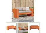 The Living Store Divano Da Giardino 2 Posti Marrone Cera 134X60X62 Cm In Legno Di Pino Massiccio