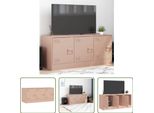 The Living Store Mobile Tv Rosa 99X39X44 Cm In Acciaio
