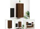The Living Store Parete Tv Marrone Effetto Rovere 40,5X30X90 Cm Materiale In Legno