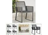 The Living Store Sedie Da Giardino 4 Pezzi In Poly Rattan Nero