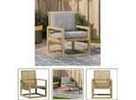 Sedia Da Giardino The Living Store 57,5X63X76 Cm In Legno Di Pino Impregnato