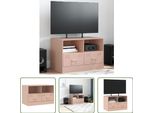 The Living Store Mobile Tv Rosa 67X39X44 Cm In Acciaio