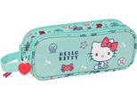 Astuccio Doppio Multiuso Hello Kitty Sea Lovers Turchese 21 X 8 X 6 Cm