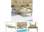 The Living Store Lettino Prendisole 199,5X62X55 Cm In Legno Di Pino Impregnato