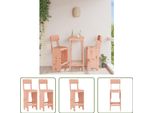 The Living Store Sgabello Da Bar 2 Pezzi 40X48,5X115,5 Cm Legno Massiccio Di Abete Douglas