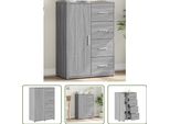 The Living Store Credenza Grey Sonoma 60X31X84 Cm Materiale Legno