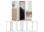 The Living Store Portabottiglie Per 95 Bottiglie Nero 54X18X200 Cm Ferro Battuto