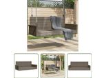 The Living Store Panca Pensile Grigia 119X56X48 Cm Poly Rattan