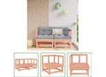 The Living Store Divani Angolari Da Giardino 2 Pz. Legno Massiccio Di Abete Douglas