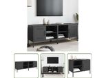 The Living Store Mobili Tv 2 Pezzi Neri 68X39X50,5 Cm In Acciaio