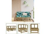 The Living Store Divani Da Giardino Ad Angolo 2 Pz. Legno Di Pino Impregnato