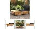The Living Store Tavolo Da Giardino Con Sgabello In Legno Massiccio Di Acacia