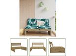 Divano Da Giardino The Living Store 120X80 Cm In Legno Di Pino Impregnato