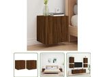 The Living Store Pensili Tv 2 Pz. Rovere Marrone 40,5X30X40 Cm