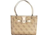 Borsa A Tracolla Da Donna Beige Con Scomparti E Dettagli A Contrasto.