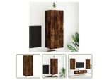 The Living Store Mobile Tv A Parete In Rovere Fumé 40,5X30X102 Cm Materiale In Legno