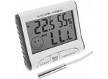 Rosfix Stazione Meteorologica – Igrometro Con Sensore Esterno | Display Per Temperatura E Umidità Interna/Esterna | Magnetico, Lcd, A Batteria