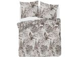 Biancheria Da Letto, Biancheria Da Letto In Raso, Moderna 160X200Cm 4765B Beige, Foglie