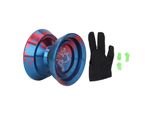 Yoyo Professionale E Non Reattivo In Lega Di Alluminio Con Corde Di Ricambio Per Ragazzi, Rosso/Blu