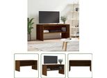 The Living Store Mobile Tv Marrone Effetto Rovere 80X40X40 Cm Materiale Legno