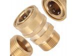 Rosfix Adattatore In Ottone M22X1,5 A Raccordo Rapido Da 1/4" – Per Idropulitrici Ad Alta Pressione, Resistente Alla Corrosione, Universale"