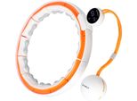 Hhm21 Hula Hop Bianco/Arancio Con Magneti, Linguette Tpe E Peso + Contatore Hms