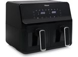 Tristar FR-9040 Friggitrice Doppia 2700 W Funzione Aria Calda, Funzione Timer, Rivestimento Antiaderente, Preselezione Della Temperatura Nero (FR-9040)