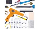 Rosfix Saldatore Blue Lark 80W BL80W Con Set Di Accessori Electric S Series + Cucitrice In Plastica In Custodia (200 Punti + 800 Punti, 8 Tipi)