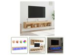 The Living Store Mobili Tv Con Luci Led 2 Pezzi Rovere Sonoma 80X30X30 Cm