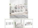 The Living Store Libreria Con Ante Bianco 204X37X75 Cm Materiale A Base Di Legno