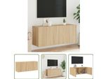 The Living Store Parete Tv Rovere Sonoma 100X30X41 Cm