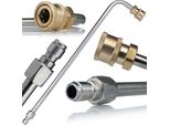 Rosfix Lancia Ad Alta Pressione 1/4" – Lunghezza 34 Cm, Curva A 90° | Attacco Rapido | Compatibile Con, Lavor, Parkside | 250 Bar"