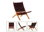 The Living Store Poltrona Reclinabile Marrone Scuro In Vera Pelle