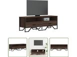 The Living Store Mobile Tv Marrone Effetto Rovere 122X34X41 Cm Materiale Legno