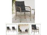 The Living Store Sedie Da Giardino Con Cuscino 2 Pz. Poli Rattan Grigio Chiaro
