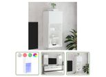 The Living Store Mobile Tv Con Luci Led Bianco 40,5X30X90 Cm