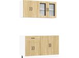 Vidaxl Set Di Armadi Da Cucina 4 Pezzi Kalmar Sonoma In Legno Di Quercia