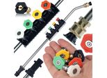 Rosfix – Lancia Per Idropulitrice Ad Alta Pressione Da 1/4” Con Curvatura Da 15° E 5 Ugelli Ad Attacco Rapido | Per KäRcher K2 – K7