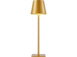 Lampada Da Tavolo Portatile Led Oro Atlis Italux TB-2821-GD