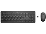Hp 235 Mouse E Tastiera Senza Fili (Combinati), Dimensioni Complete (100%), Senza Fili, Rf Senza Fili, Interruttore A Chiave A Membrana, Nero, Mouse Incluso
