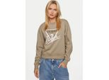 Felpa Guess Cn Icon Donna Verde Taglia L - Eleganza Per Tutti I Giorni