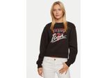 Camicetta Guess Donna - Felpa Cn Icon Nera Elegante E Senza Tempo Taglia S