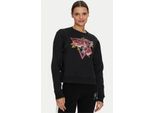 Felpa Guess Donna Cn Roses Triangle Nero Taglia S - Stile Elegante