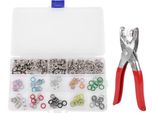 Set Di Bottoni A Pressione, Bottoni A Pressione A Testa Zigrinata, Utensile Per Il Fissaggio Dei Bottoni A Pressione Con Pinza A Pressione Manuale