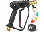 Rosfix Pistola Per Idropulitrice Ad Alta Pressione – Pistola Da 5000 Psi | Filettatura M22-14, Attacco Rapido Da 1/4" | Compatibile Con KäRcher Click"