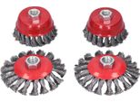 4Pcs Acciaio Filo Ruota Trapano Bit Lucidatura Strumento Smerigliatrice Angolare Accessori Con M14 Filettatura
