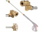 Rosfix Adattatore Girevole 1/4" – Attacco Rapido Per Idropulitrici Ad Alta Pressione, 310 Bar, 60°C | Ottone, Angolo Regolabile"