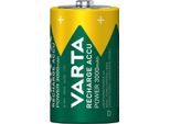 Batteria Ricaricabile Ni-Mh D | 1,2 V Dc | 3000 Mah | Precaricata | 2-Blister | HR20 | Verde / Giallo