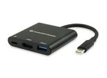 Conceptronic DONN01B Conceptronic 3-1 Dock USB-C->HDMI, USB3.0, 100WPD 25Cm Sw