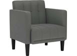 Vidaxl Poltrona Con Braccioli In Tessuto Grigio Scuro 53 Cm